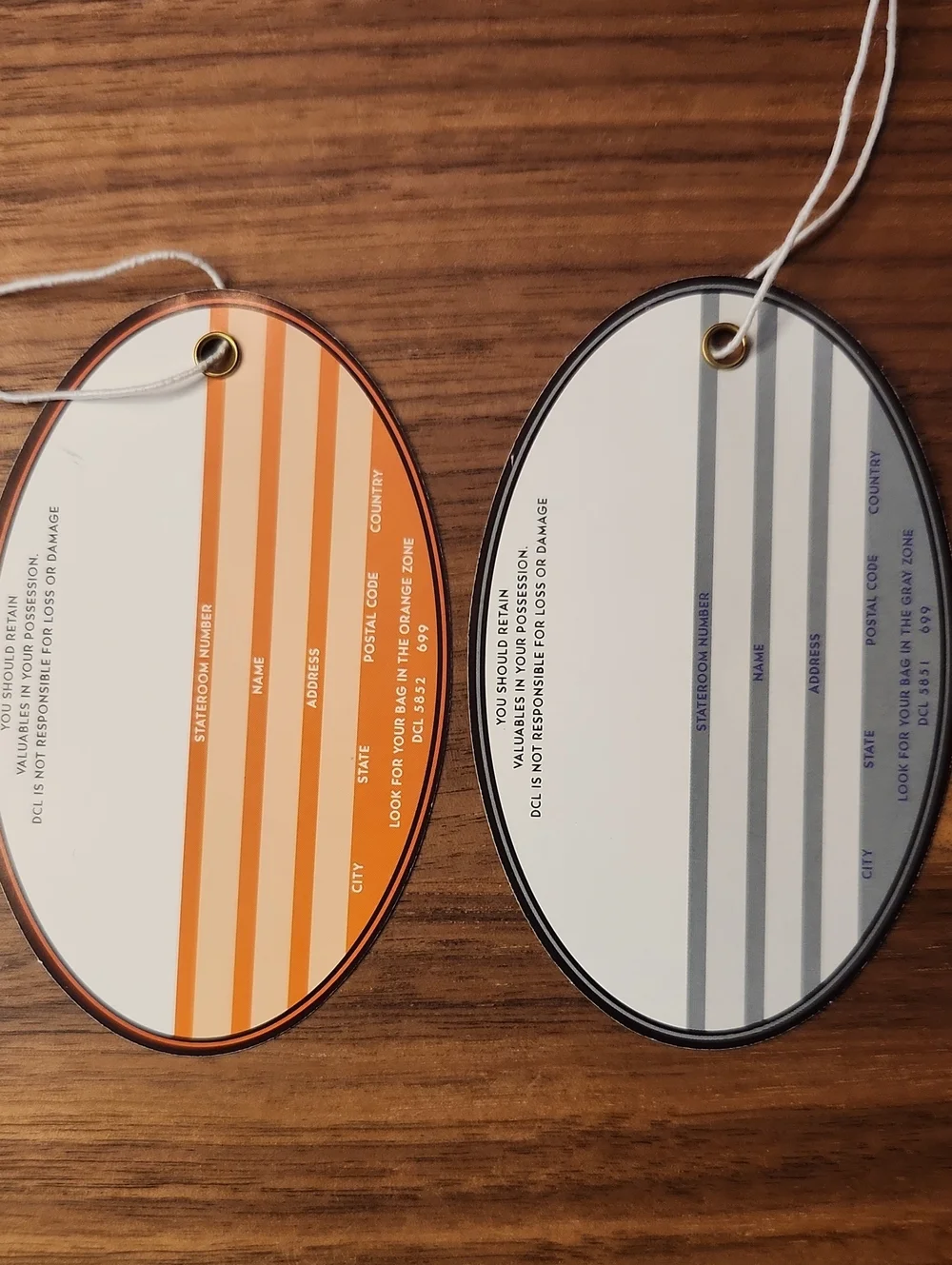 Vintage 1999-2001 Disney Cruise Line Luggage Tags - Set of 11
